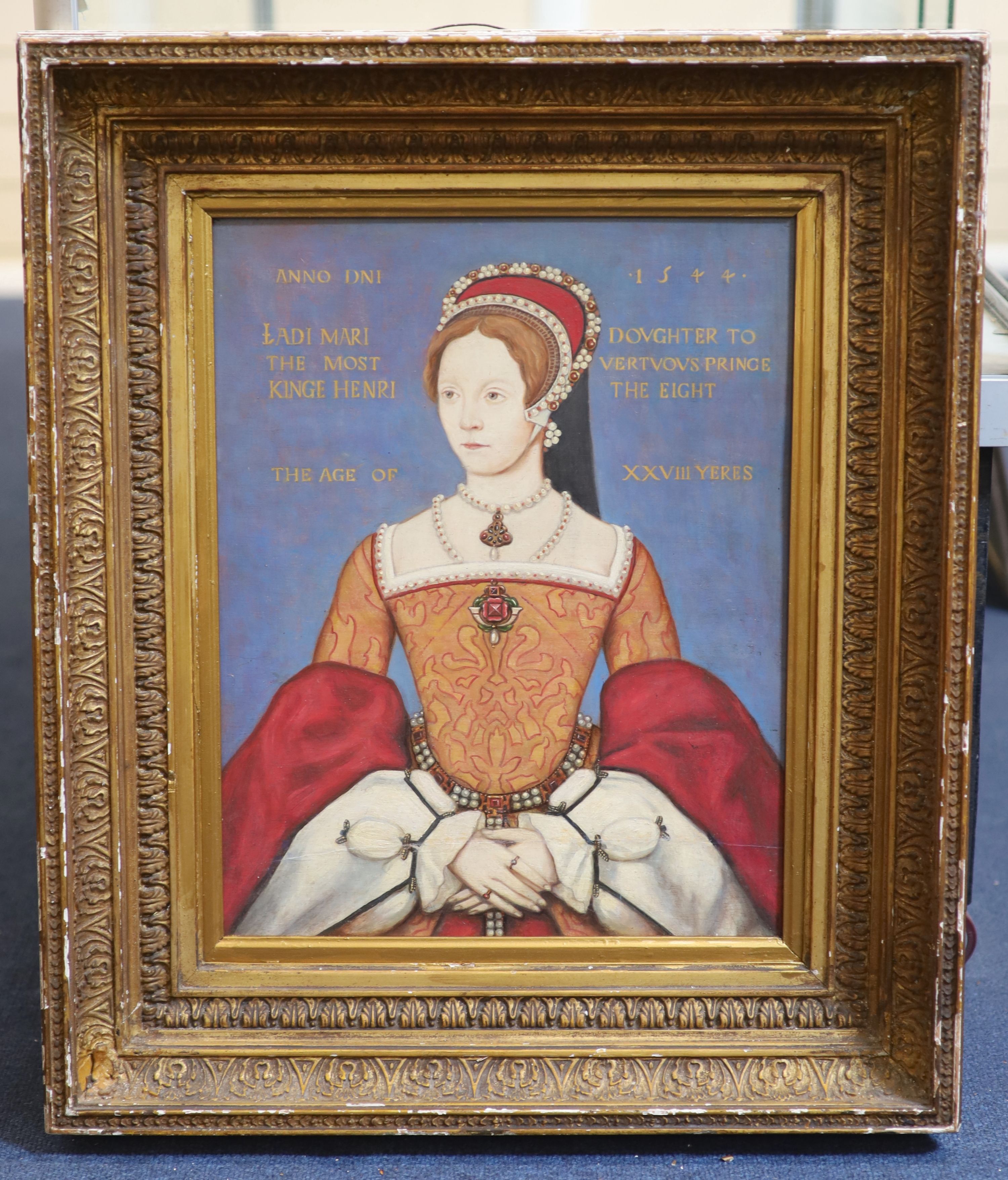 After Master John Portrait of Queen Mary, 1544 16 x 12.75in.